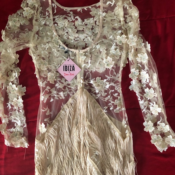 Fringe & Applique Mix Dress - Picture 3 of 3